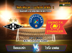 วิเคราะห์บอล นอร์เวย์ : โรเซนบอร์ก -vs- ไวกิ้ง (28/06/68)
